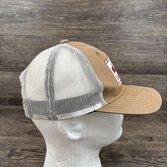 Drake Hat Cap Snap Back Mens One Size Brown White Mesh Trucker Patch Embroidered - Picture 4 of 6